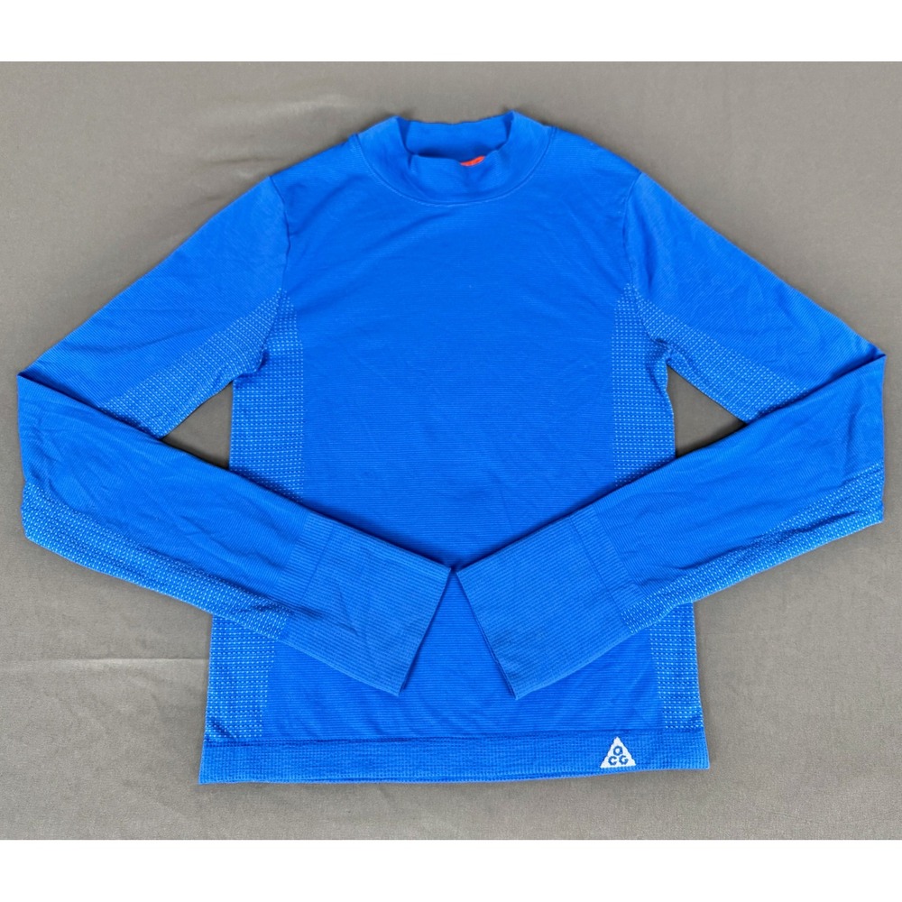 Nike ACG Dri-FIT ADV Top Womens Small Blue Wool Blend Base Layer FV7333-480